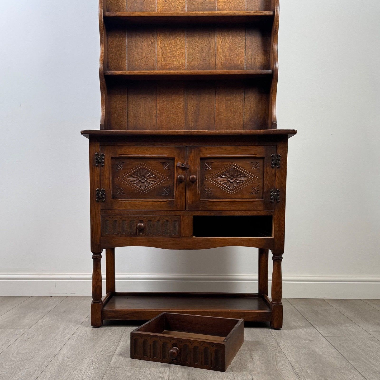 Furniture Antique 20th Century Small Welsh Dresser In Oak ( Af 5487 ) photo