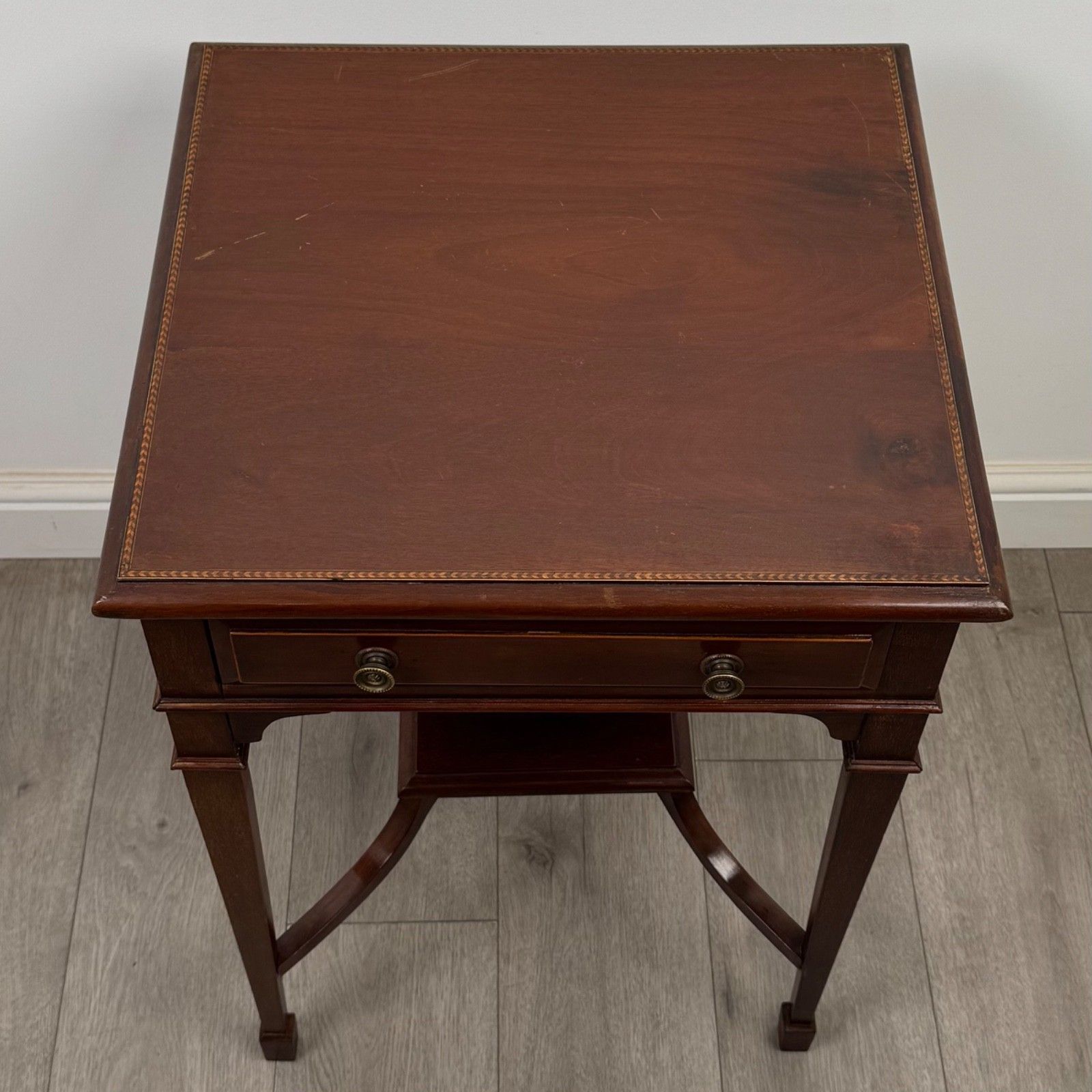 photo furniture Antique 20th Century Edwardian Side Table In Mahogany ( Af 5468 )