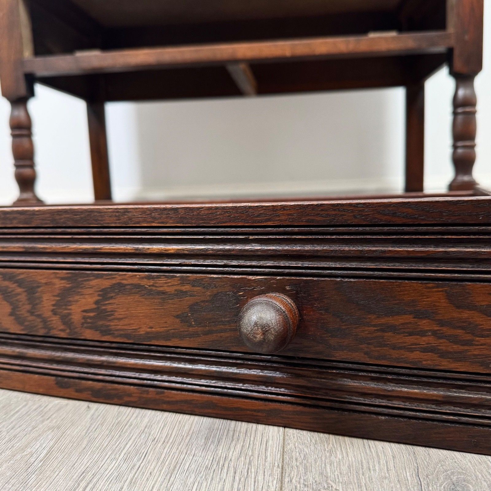 425.0 Antique 20th Century Linenfold Cupboard In Oak ( Af 5489 ) photo