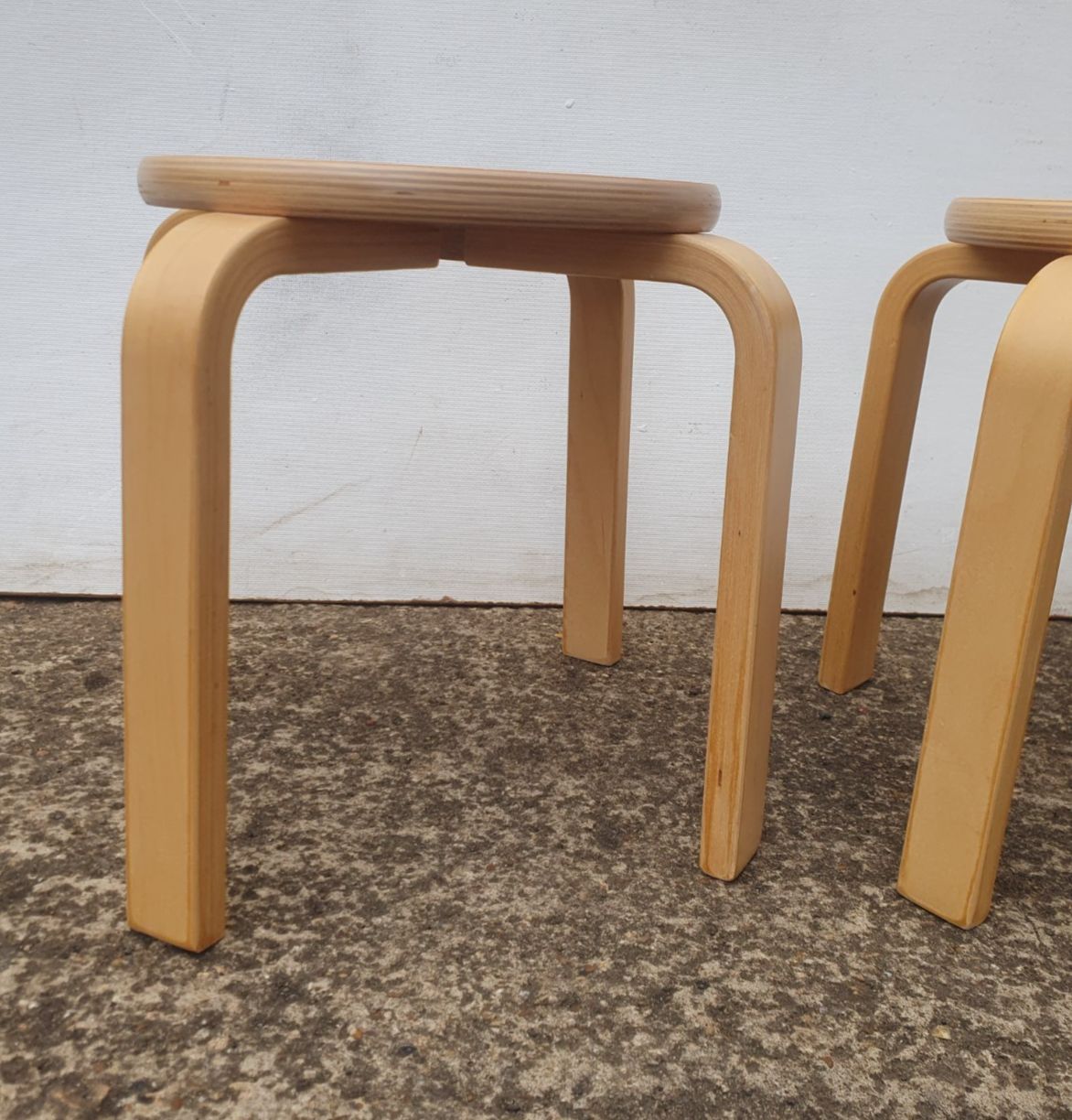 4 X Alvar Aalto Style Ikea Frosta  Childs Stools / Plant Stands / Nest Of Tables photo Furniture