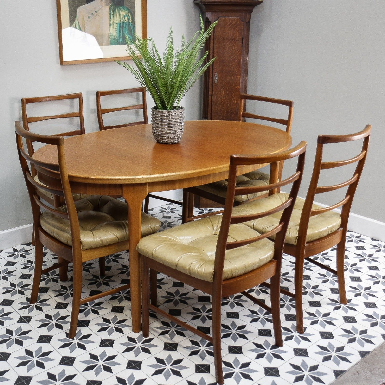 photo buy McIntosh Dining Table And Chairs In Teak. Table Extends 6 Standard Chairs