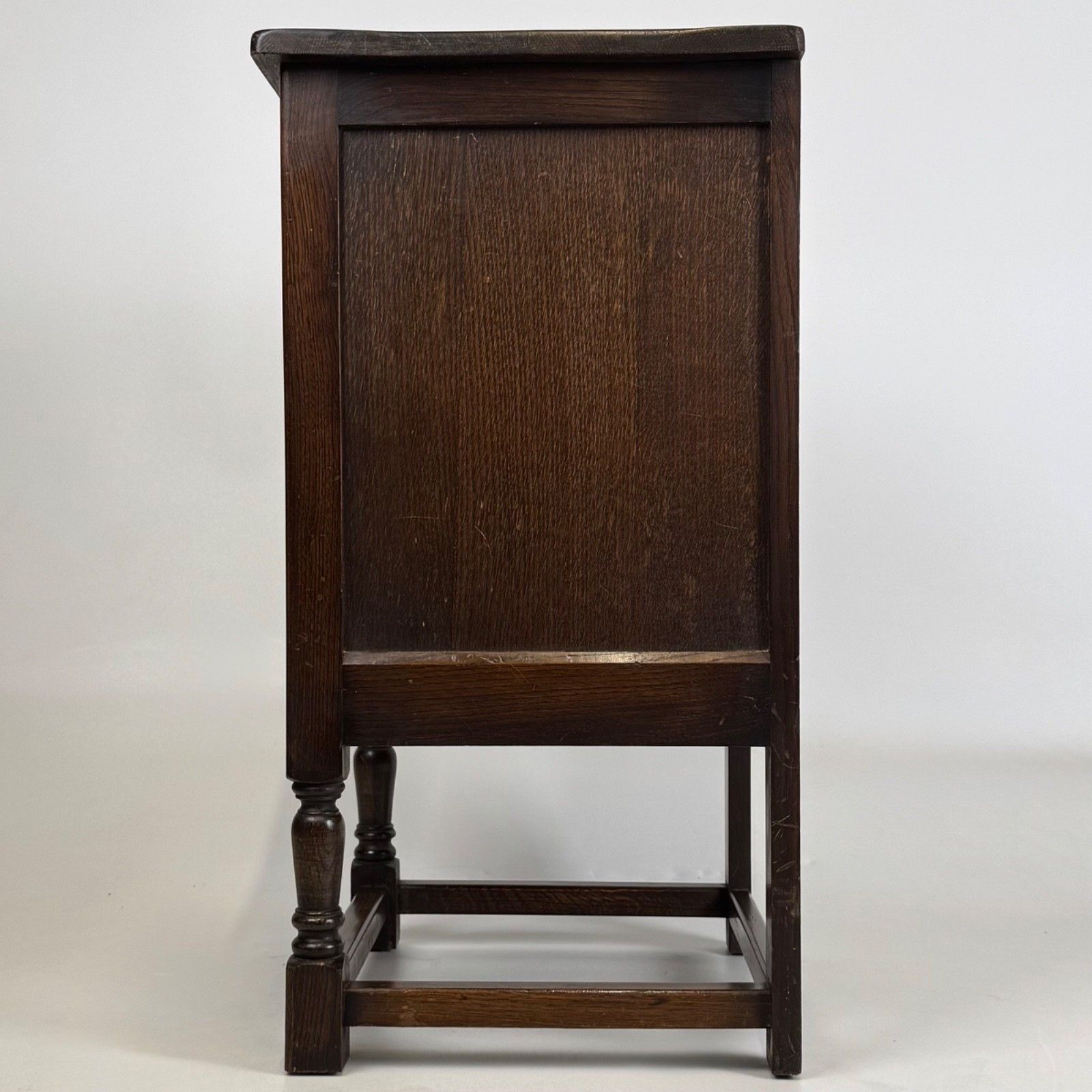 Antique 20th Century Small Carved Oak Cupboard ( Af 5530 ) photo Furniture