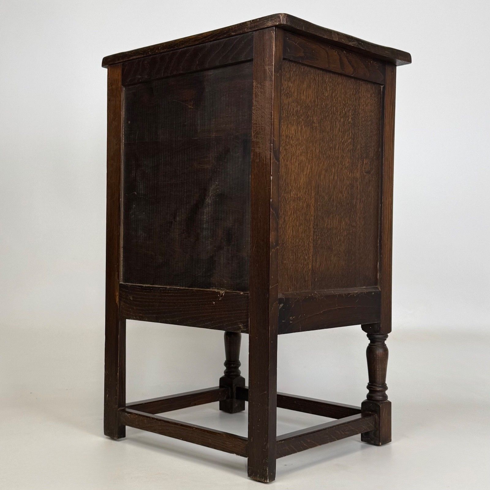 Antique 20th Century Small Carved Oak Cupboard ( Af 5530 ) photo buy