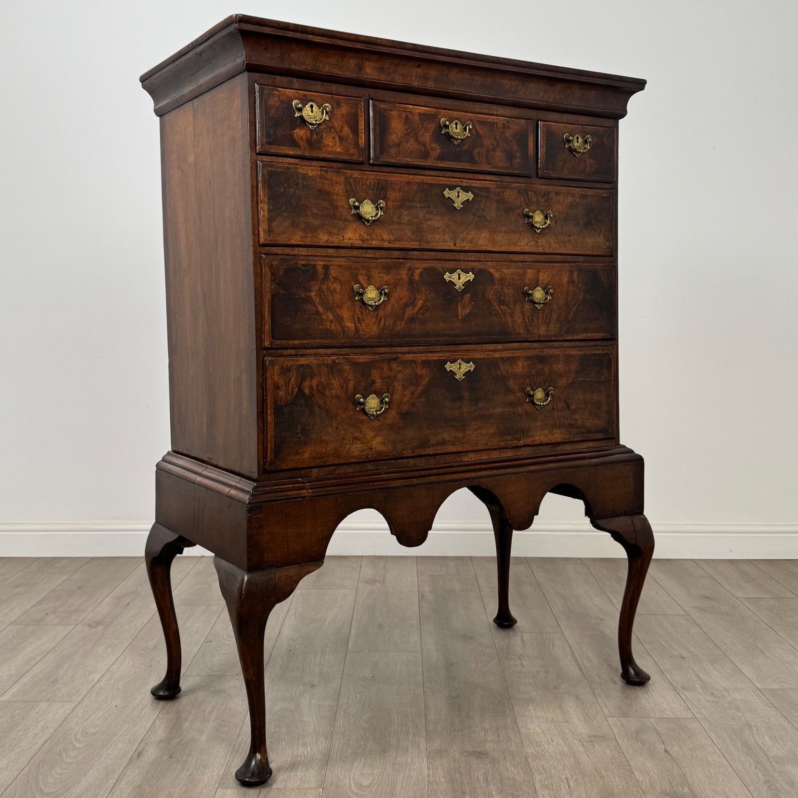 Antique 18th Century Georgian Chest Of Drawers In Walnut ( Af 5429 ) photo vintage