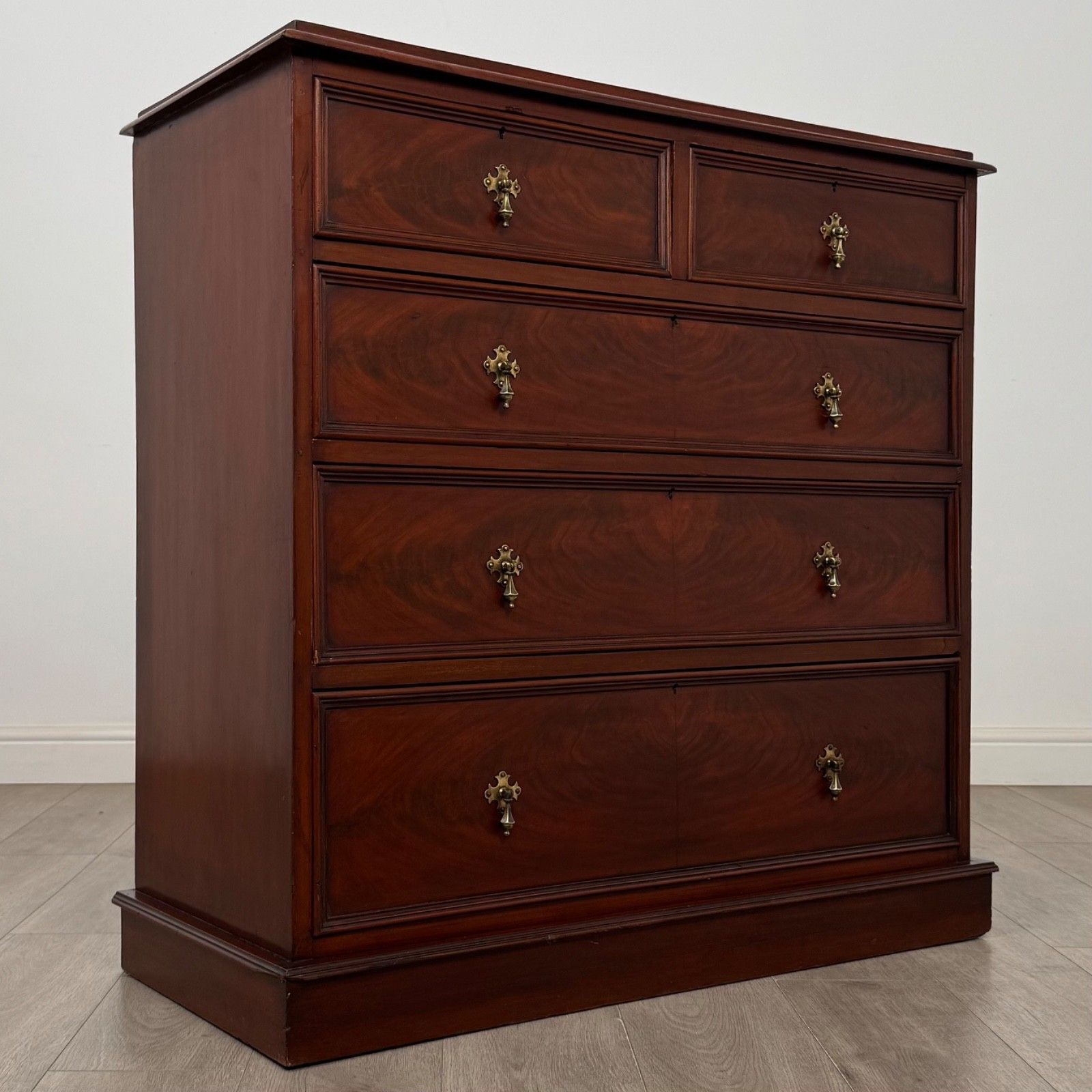Antique 19th Century Victorian Mahogany Chest Of Drawers ( Af 5519 ) photo vintage