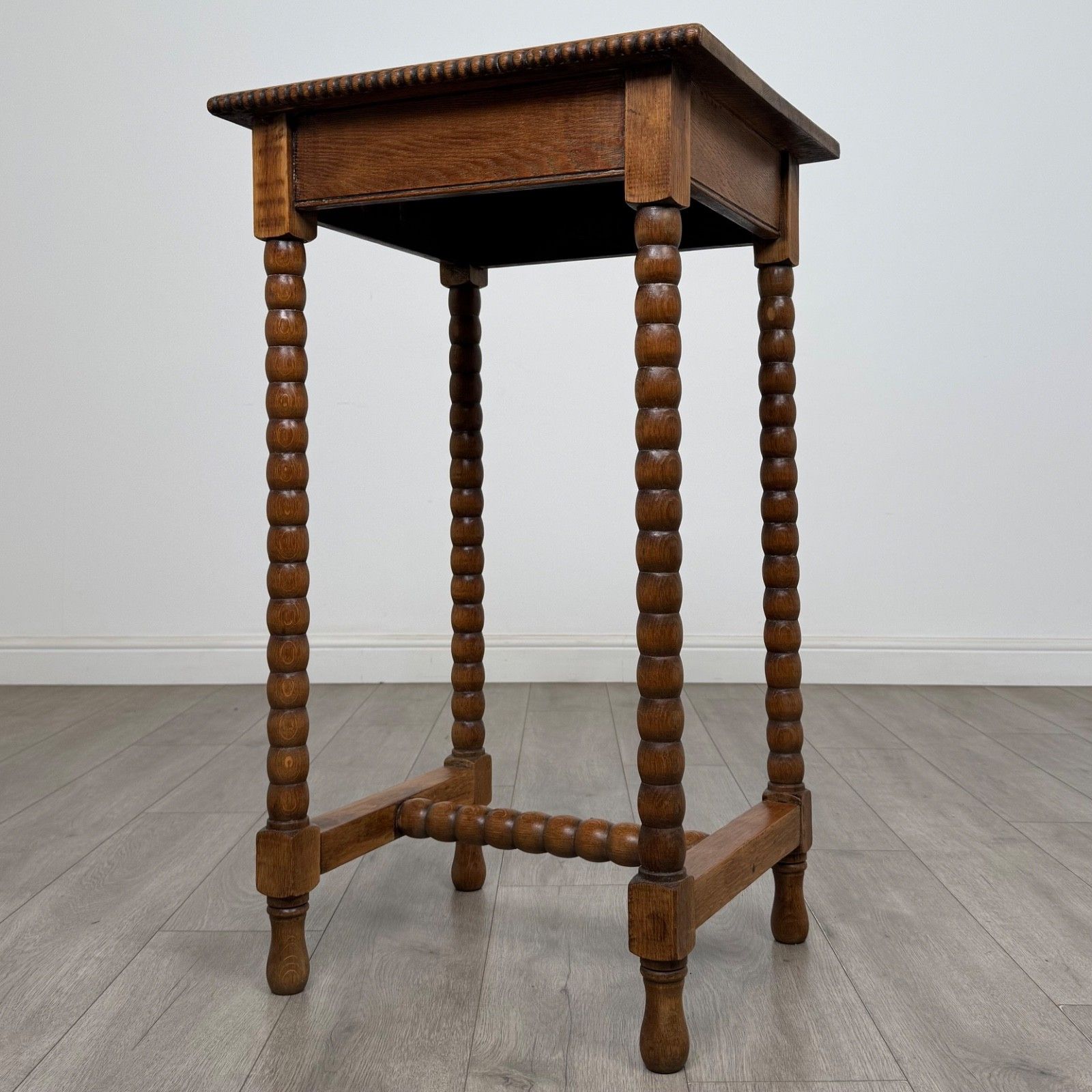 Antique 20th Century Bobbin Turned Side Table In Oak ( Af 5518 ) photo furniture