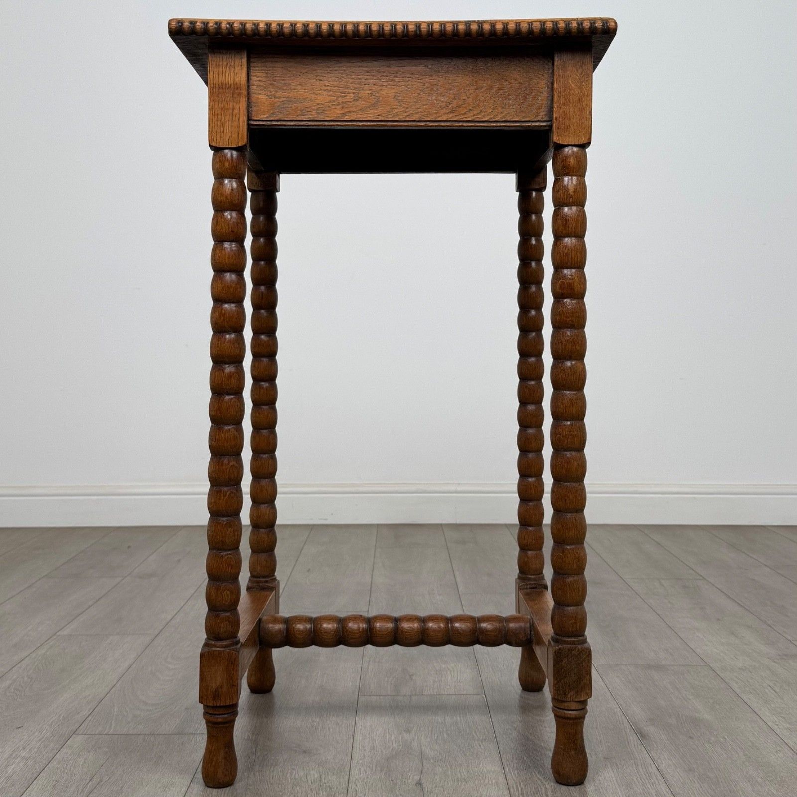 Antique 20th Century Bobbin Turned Side Table In Oak ( Af 5518 ) photo 495.0