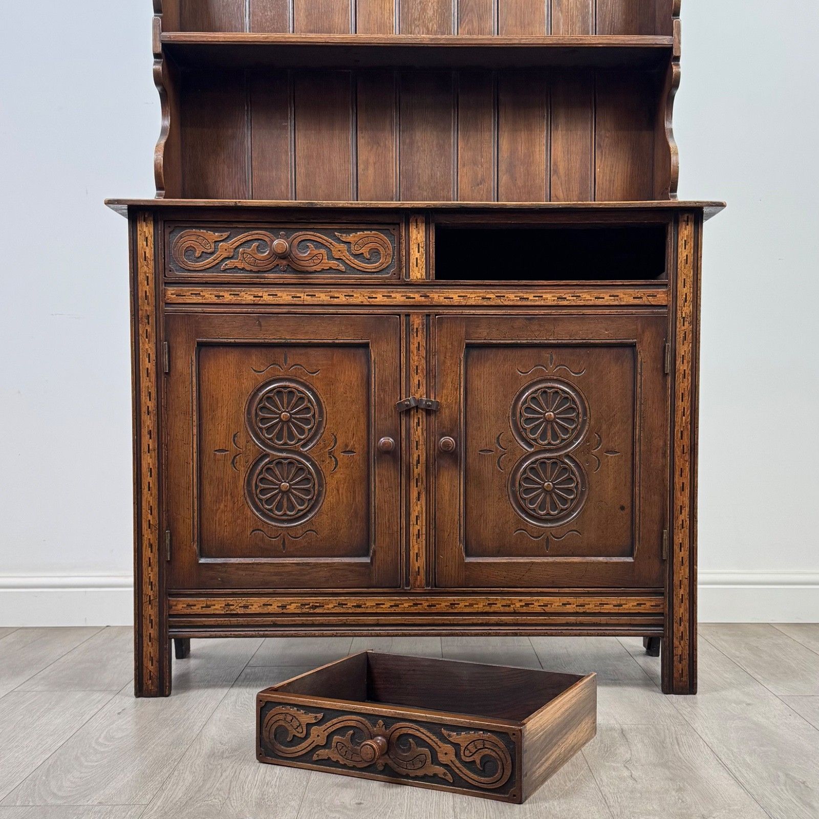 Furniture Antique 20th Century Fine Quality Welsh Dresser In Oak ( Af 5495 ) photo