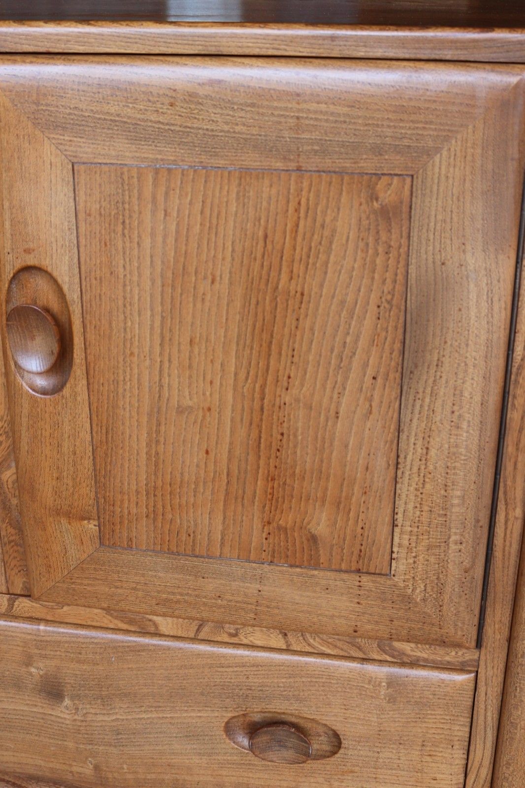 Vintage Ercol 467 Windsor Sideboard Blonde Elm Blue Label Mcm 1960s photo vinterior