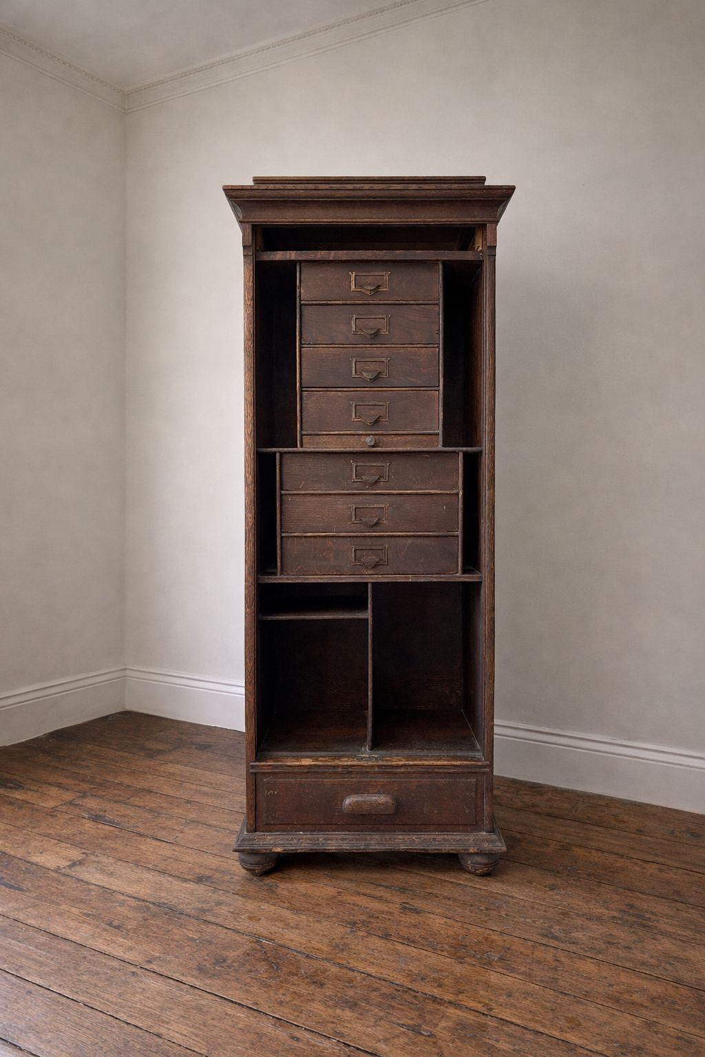 Large Early 1900s Antique Oak Filing Cabinet photo Furniture
