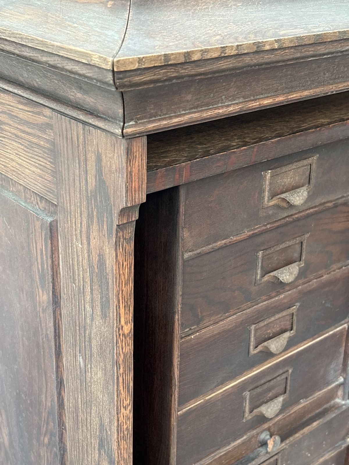 Large Early 1900s Antique Oak Filing Cabinet photo 895.0