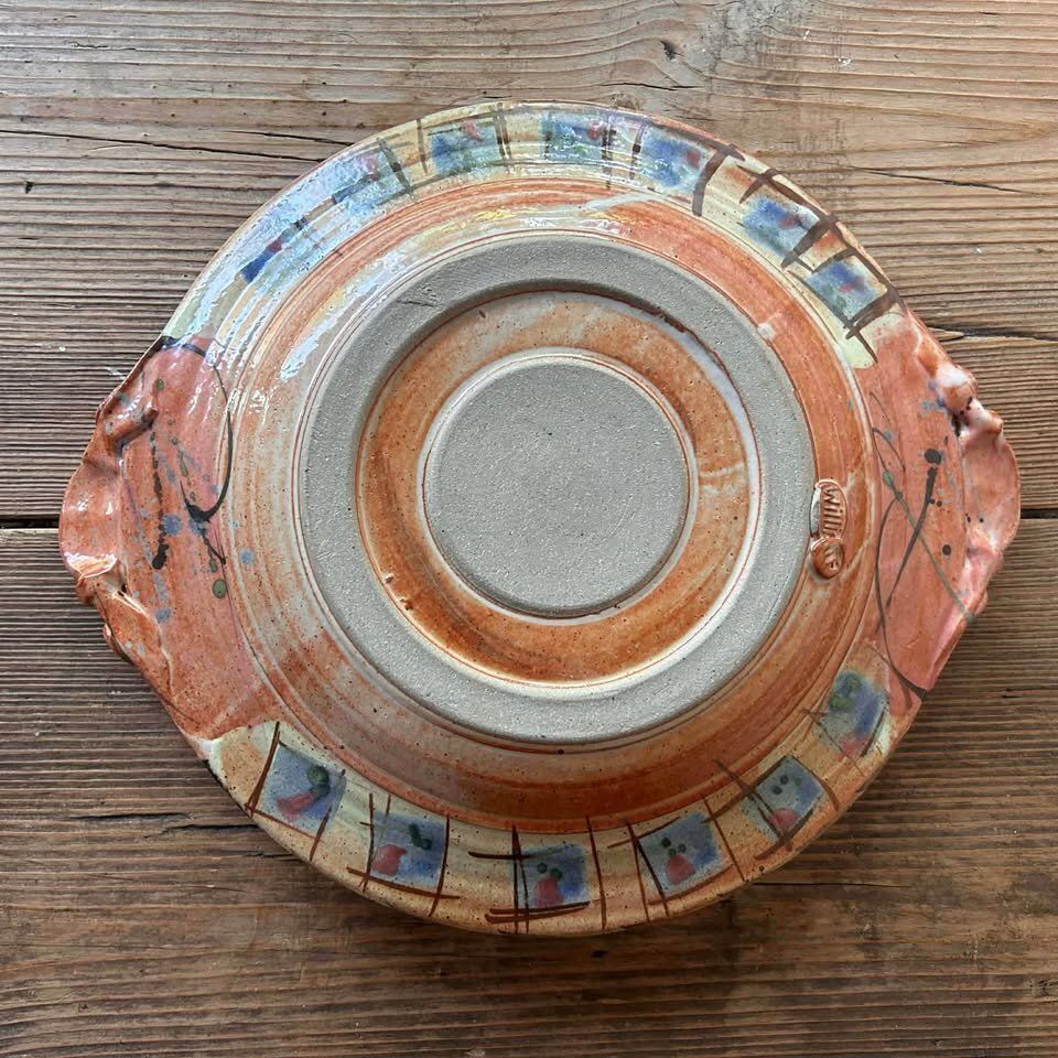Studio Pottery Folk Art Ship Dish photo buy