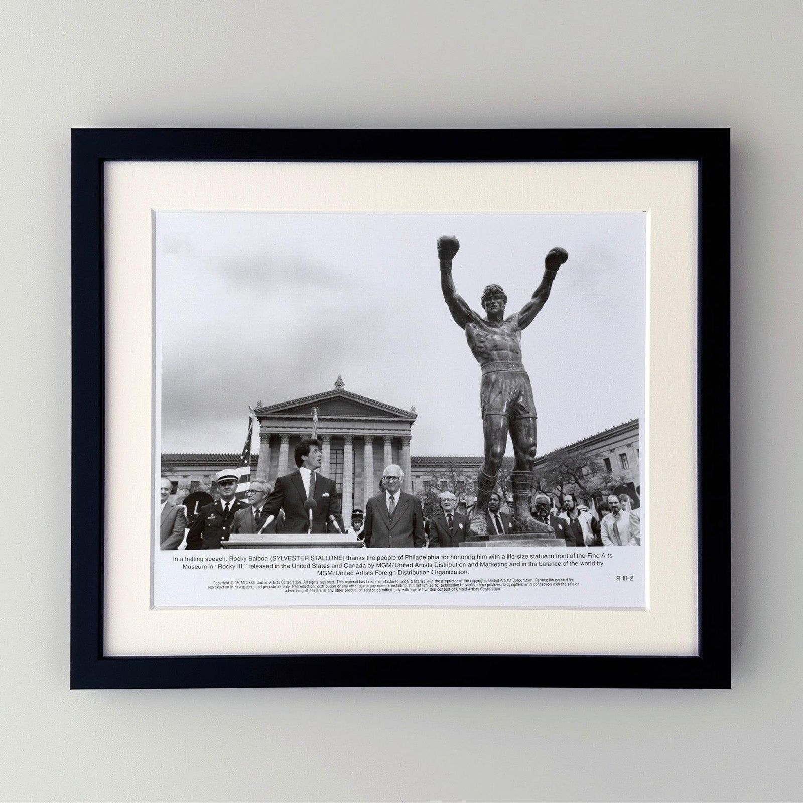 Rocky 3 1982 Publicity Film Movie Press Still Framed photo furniture
