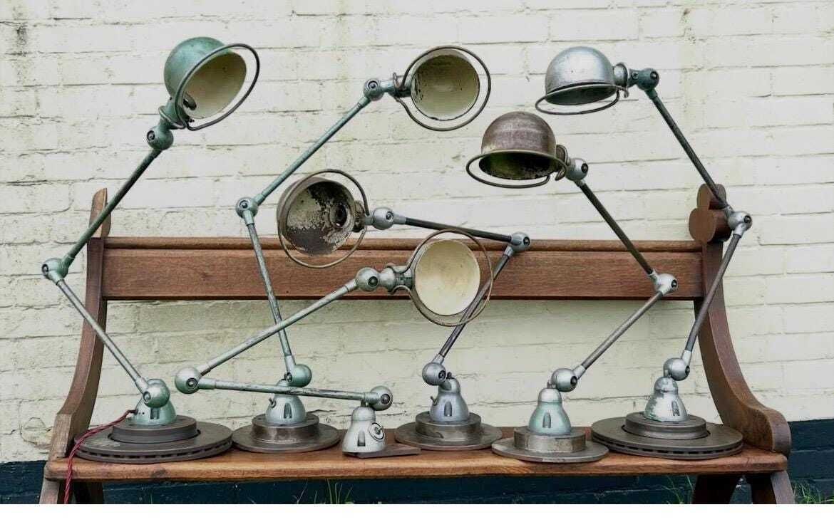 photo furniture Jielde French Industrial Desk Vintage Lamp Office Factory Retro Antique Light Lighting Mid Century Factory