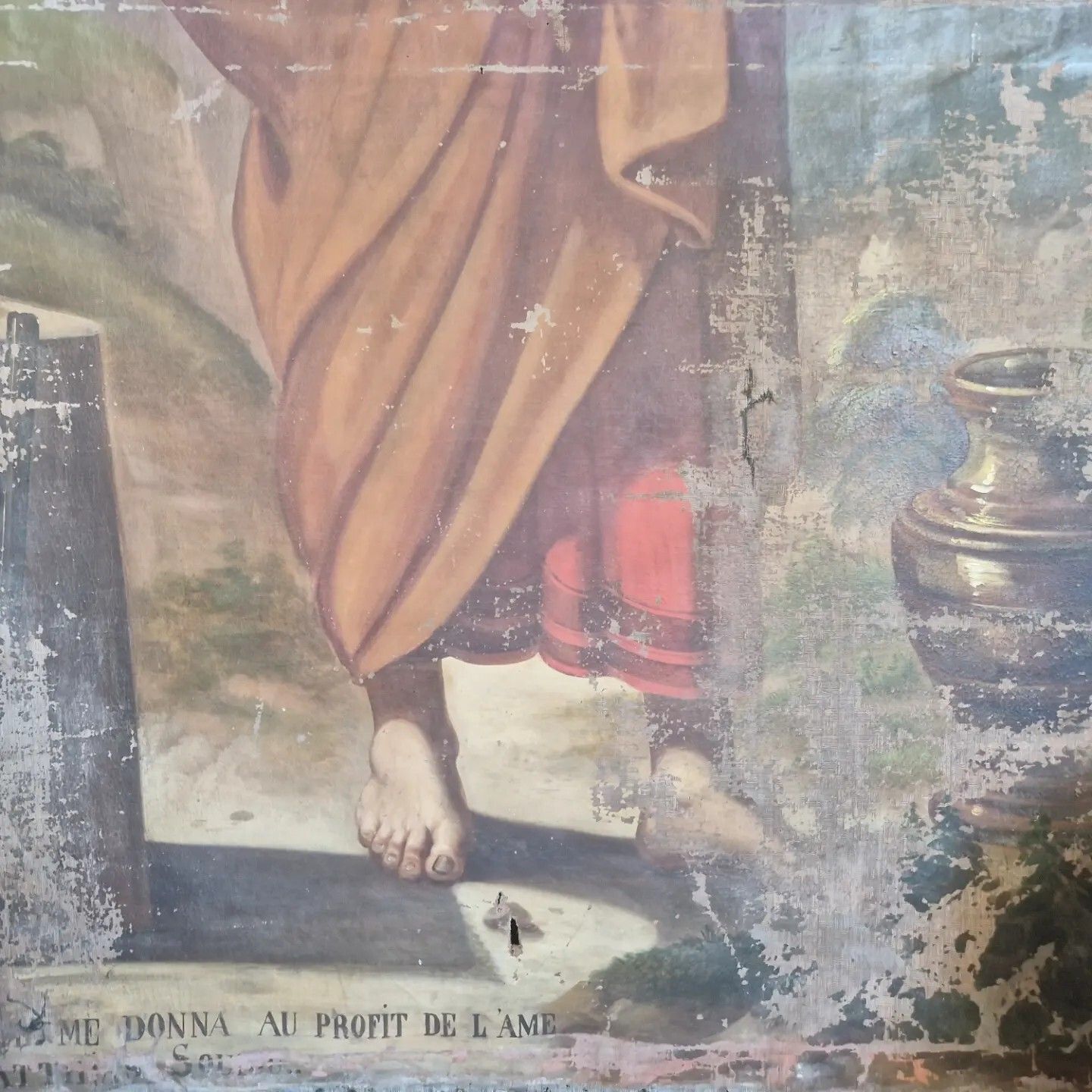 Antique Large Oil Painting Saint Matthias The Apostle 18th Century photo buy
