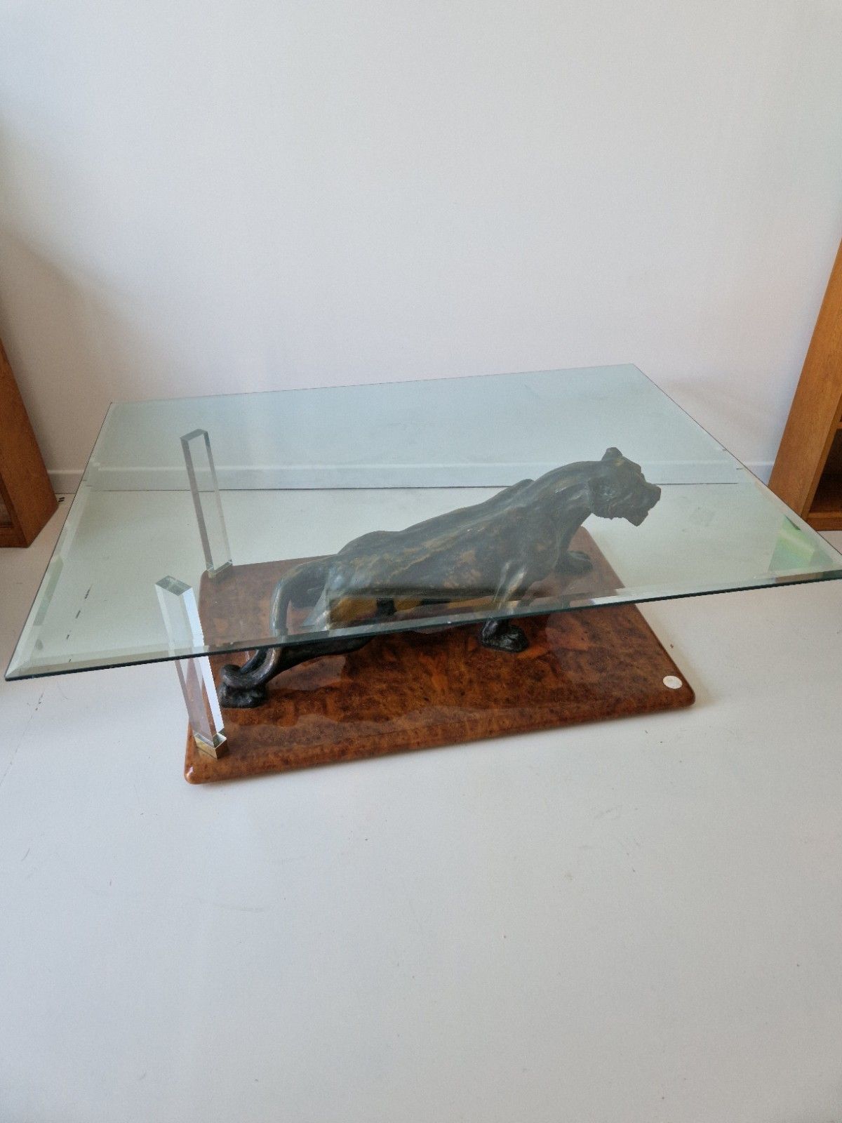photo buy Claude Dalle For Maison Roméo Paris Panther Coffee Table 1970s French Design