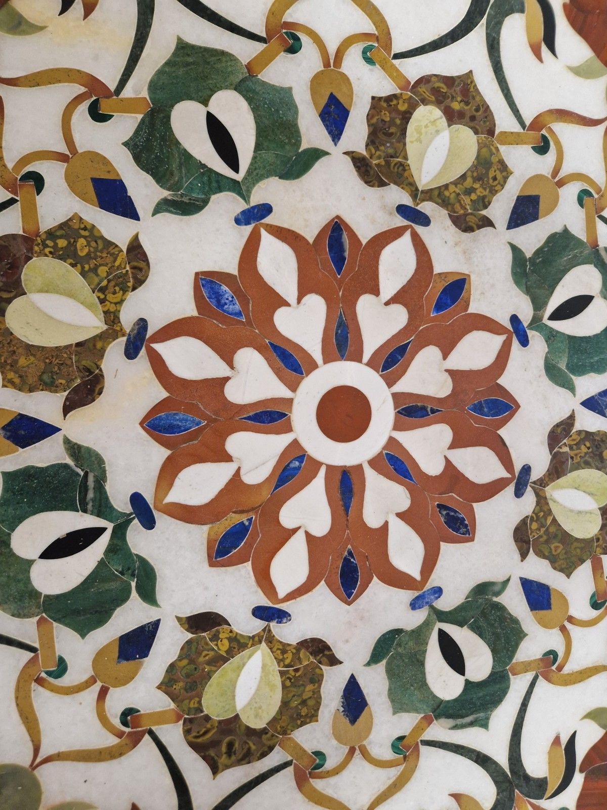 Post Modern Italian Marble Table Pietra Dura With Floral Inlays Interior Design photo furniture