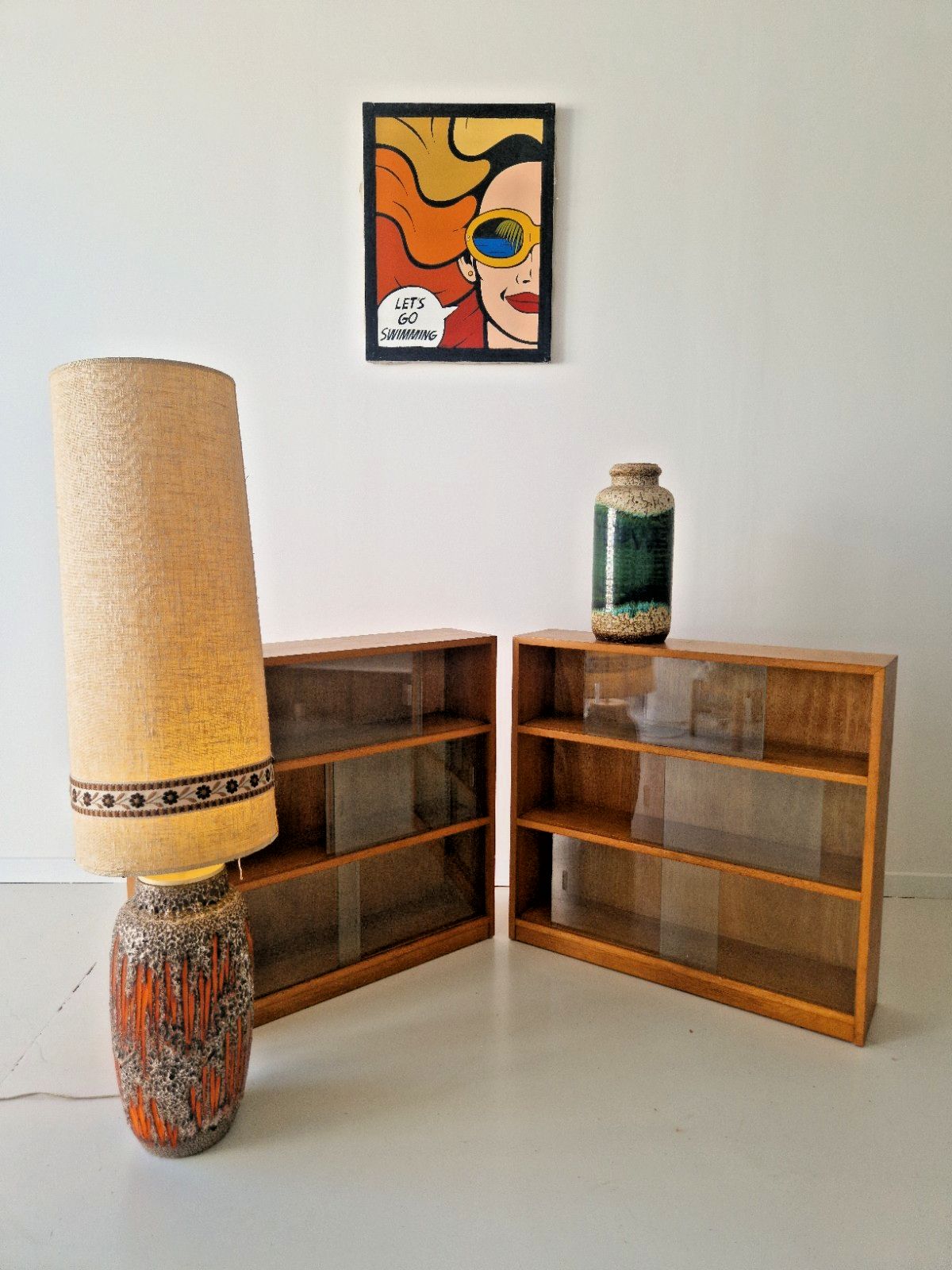 Pair Of Mid Century G Plan Teak School Bookcases Vintage Interior Design photo furniture
