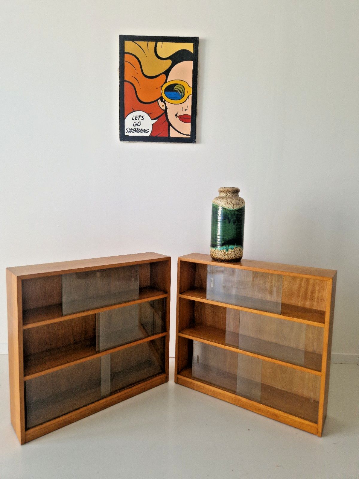 Pair Of Mid Century G Plan Teak School Bookcases Vintage Interior Design photo vinterior