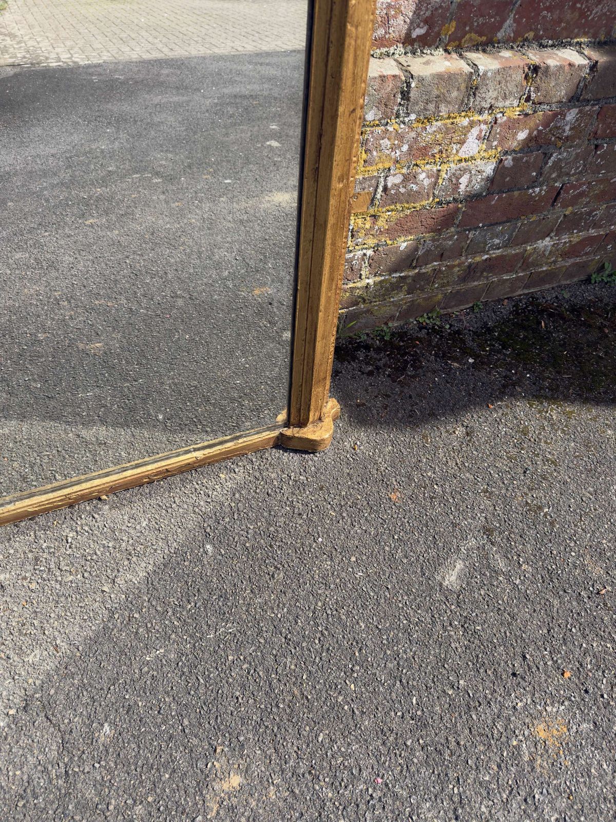 An Exceptional Large Antique English 19th C Arched Top Gilt Overmantle Mirror. photo Home Decor