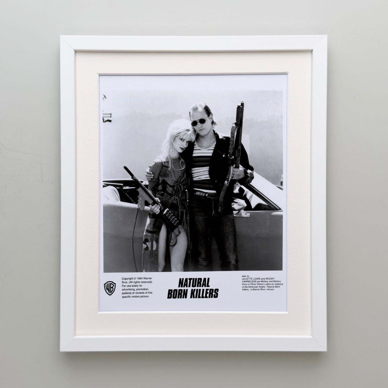 Photographie de presse du film Natural Born Killers, 1994, encadrée photo Art