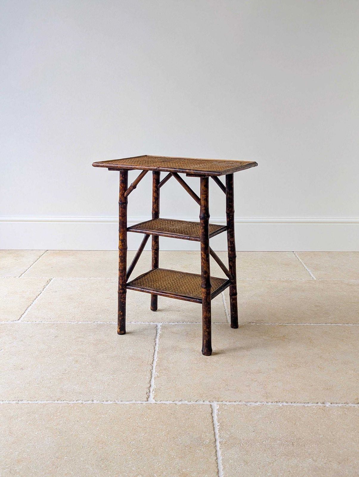 Antique Victorian Bamboo Three Tier Occasional Table C.1890 photo buy