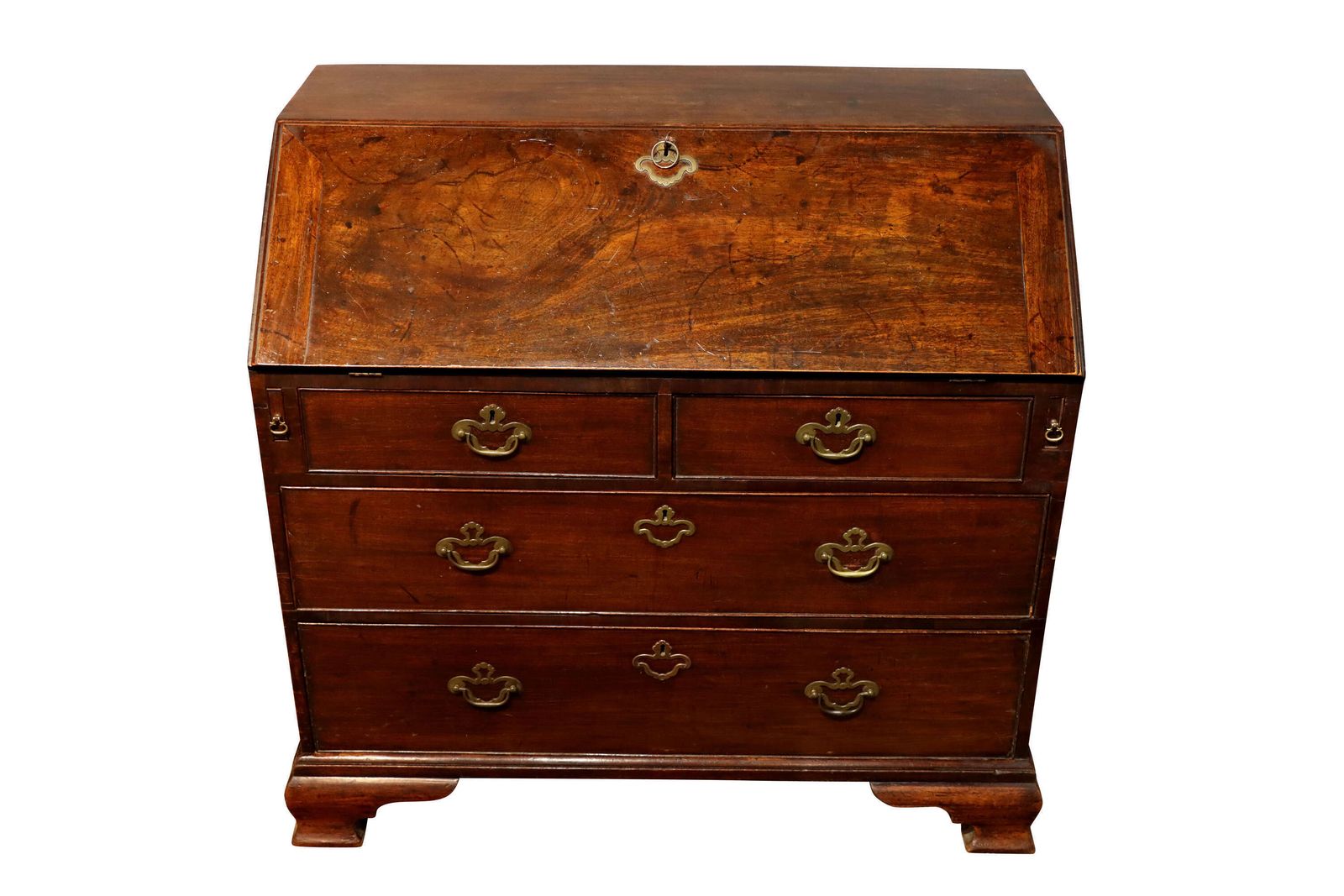 Mid 18th Century Mahogany Bureau Of Good Colour And Figure photo for sale