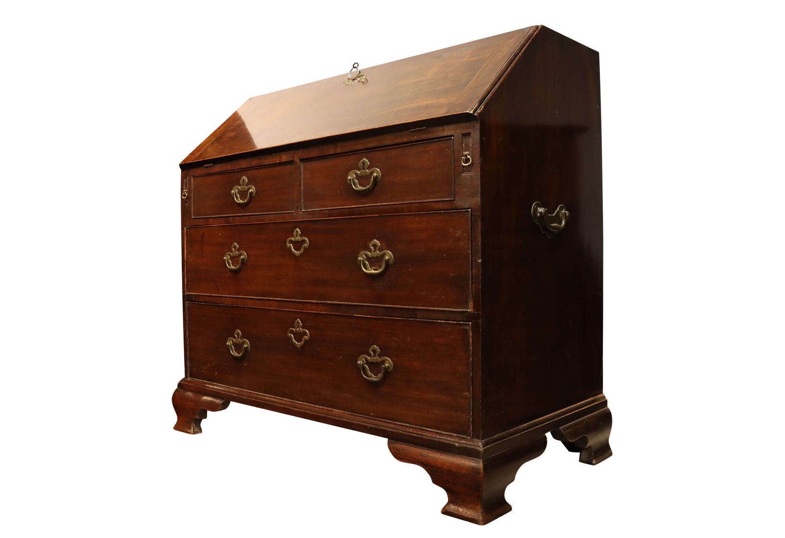 Mid 18th Century Mahogany Bureau Of Good Colour And Figure photo Furniture