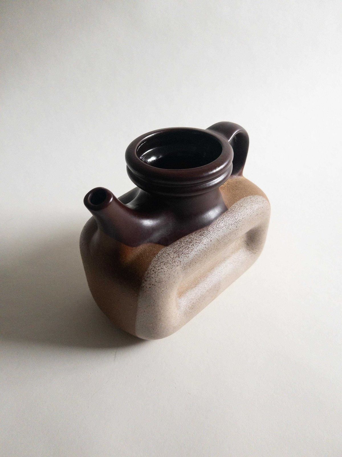 Steuler Ceramic Watering Can: West German Retro Pottery photo vintage