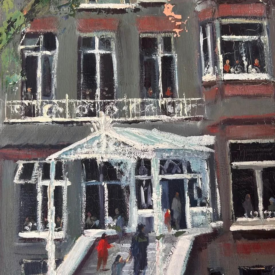 John Wynne Morgan School House Oil Painting photo for sale