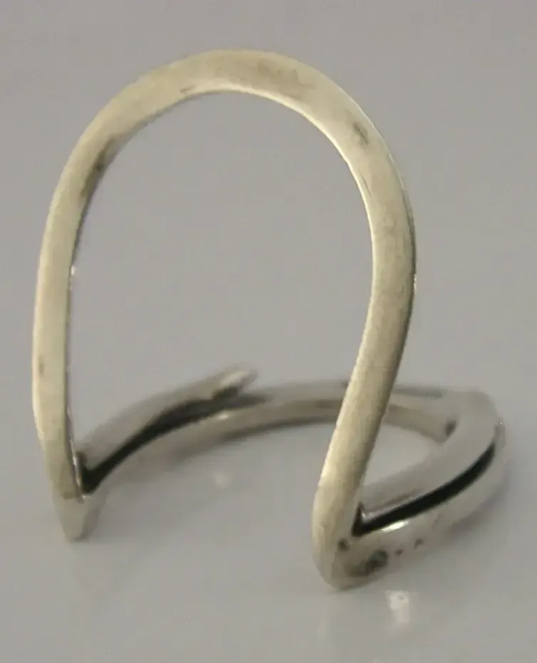 Chester Antique Sterling Silver Horseshoe Menu Holder 1900 Hunting Riding photo 95.0