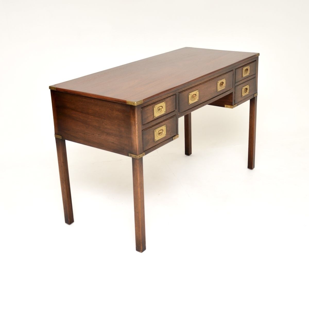 photo furniture Antique Mahogany Military Campaign Desk / Writing Table