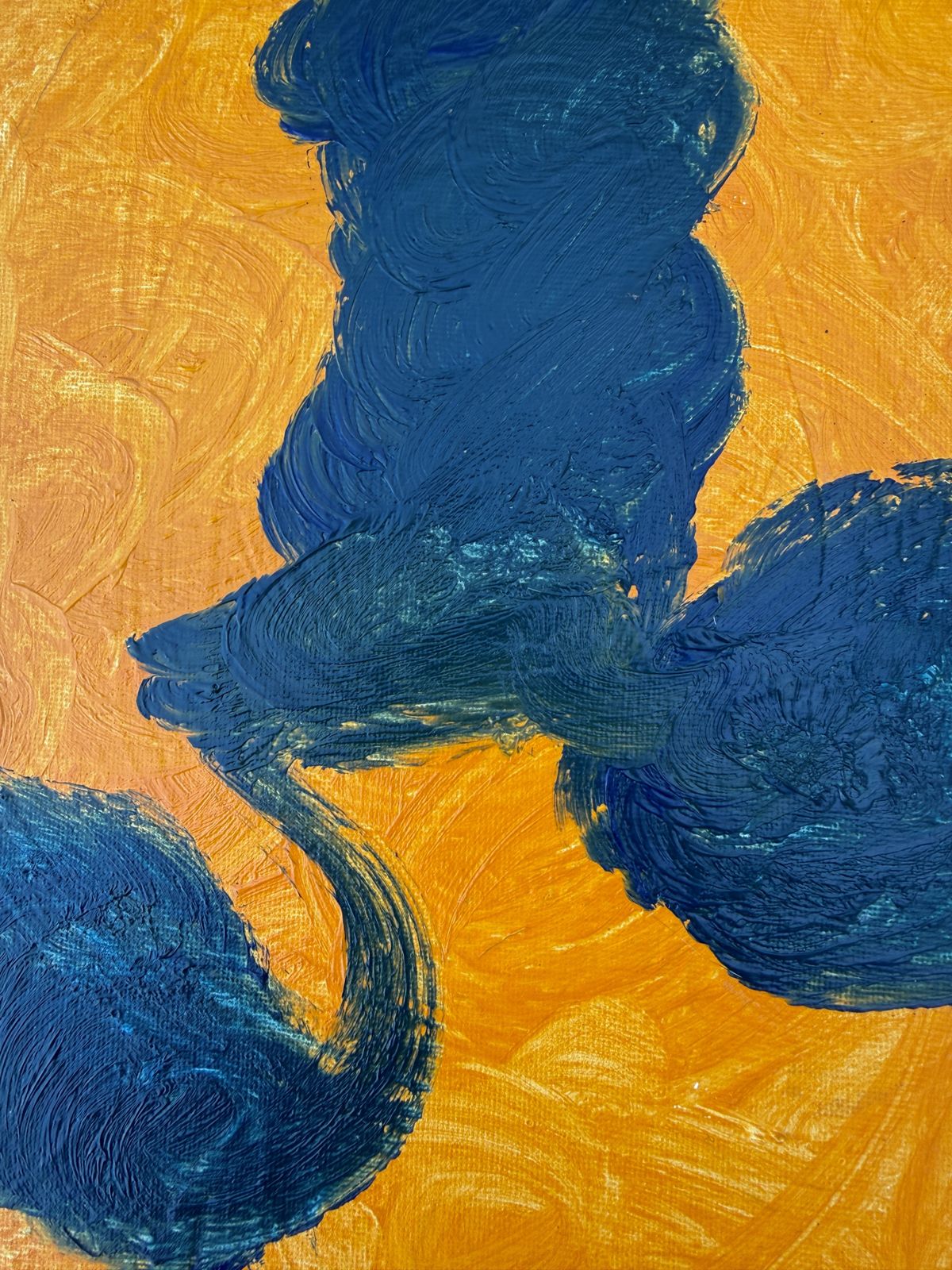 Dios Y Medio Genesis 0 – Mediterranean Abstract Oil Canvas Painting Biomorphic Composition 2026 photo buy