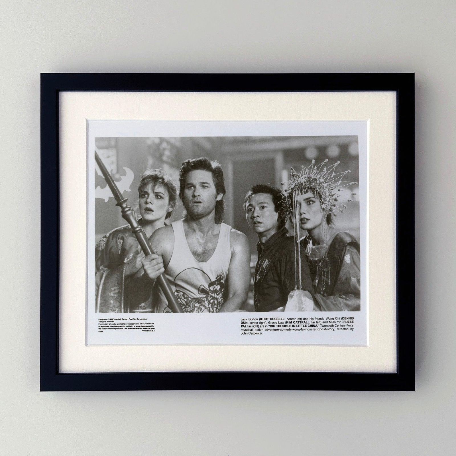 Photo de presse originale encadrée, Big Trouble in Little China (1986) photo for sale
