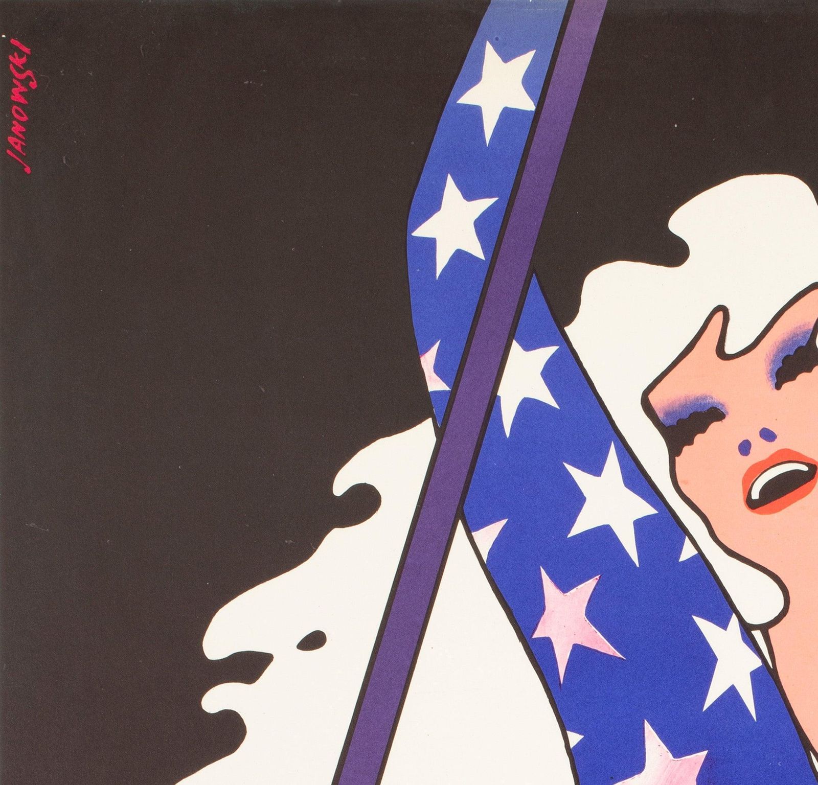 Cyrk Trapeze Girl Acrobat 1975 Polish Circus Poster, Witold Janowski photo for sale