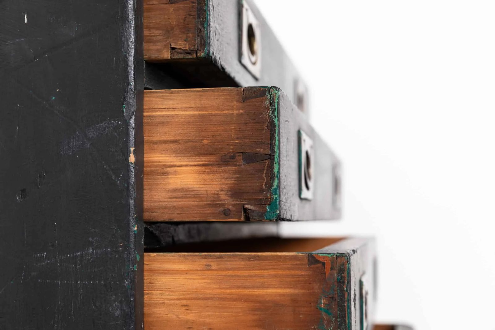 Black Painted Vintage Industrial 6 Drawer Unit photo furniture