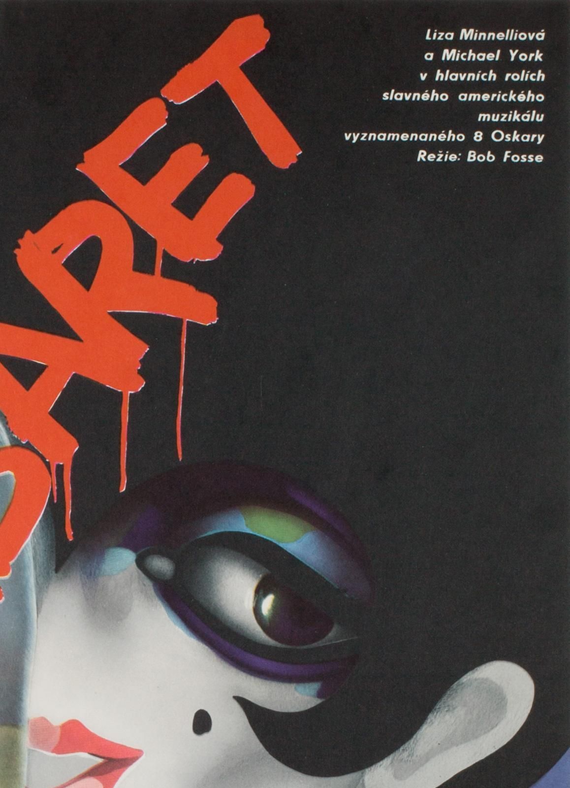 Affiche de cinéma tchèque originale pour Cabaret, Bartosova, 1975 photo furniture