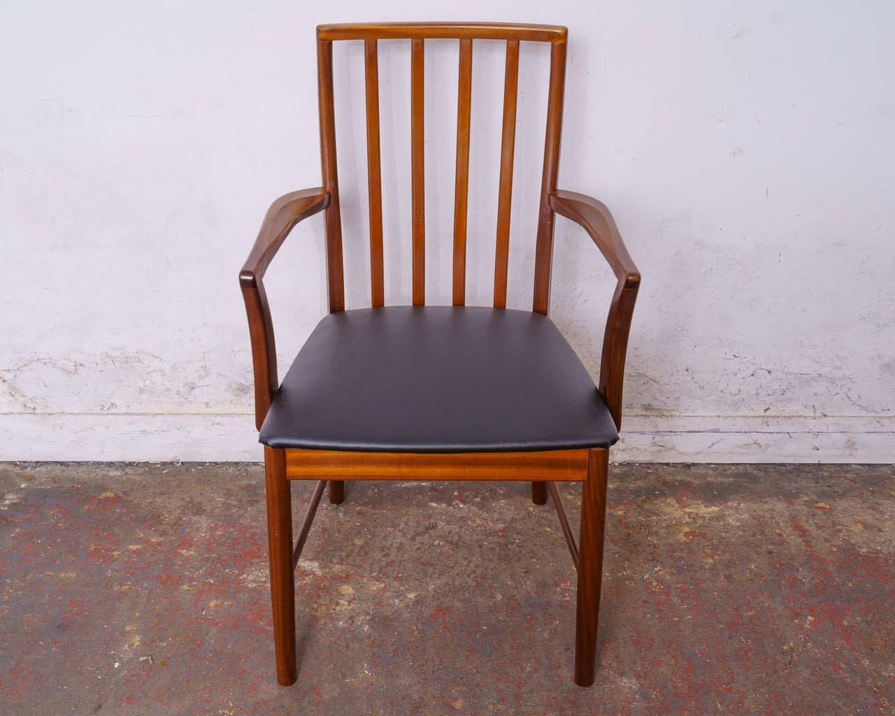 Furniture 6 McIntosh Mid Century Teak Dining Chairs, Including 2 Carvers photo