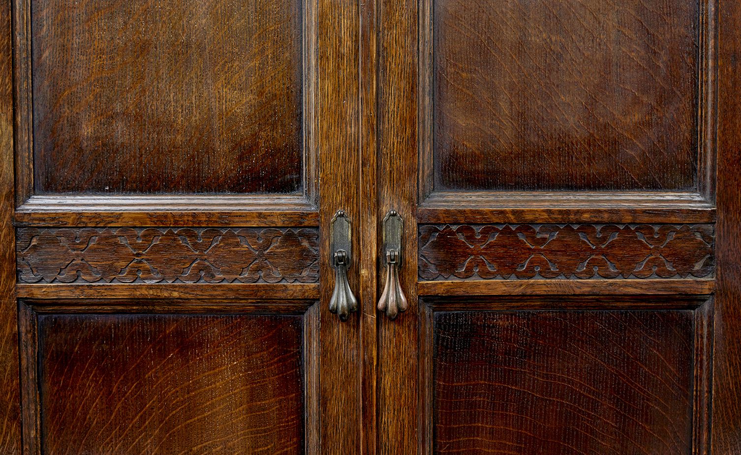 20th Century Oak Gothic Revival Wardrobe photo for sale