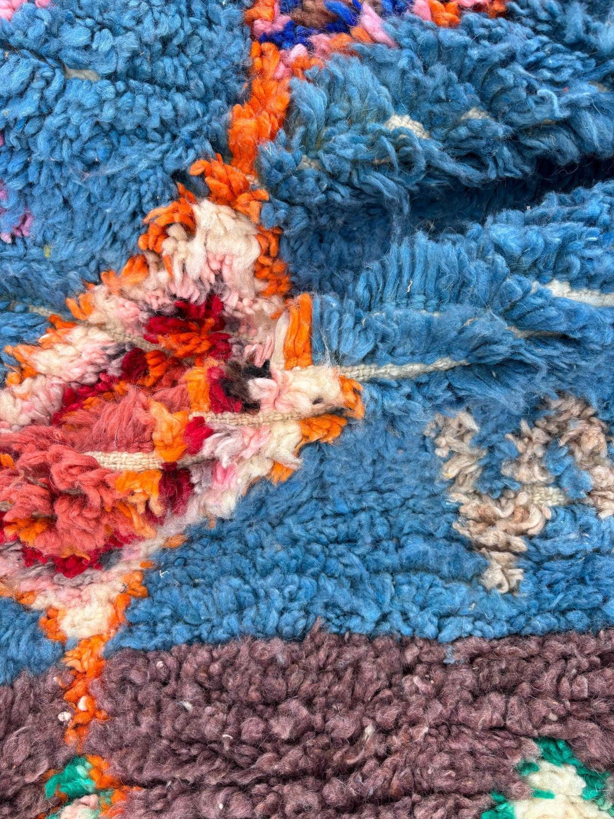 Blue Boujad Moroccan Berber Runner 70x300 Cm For A Modern Living Interior Home. photo for sale