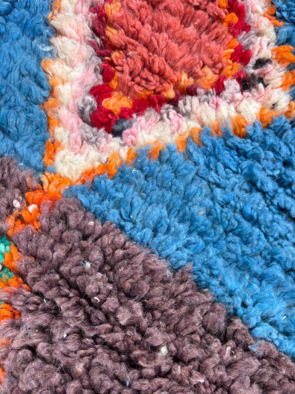 Blue Boujad Moroccan Berber Runner 70x300 Cm For A Modern Living Interior Home. photo Textiles