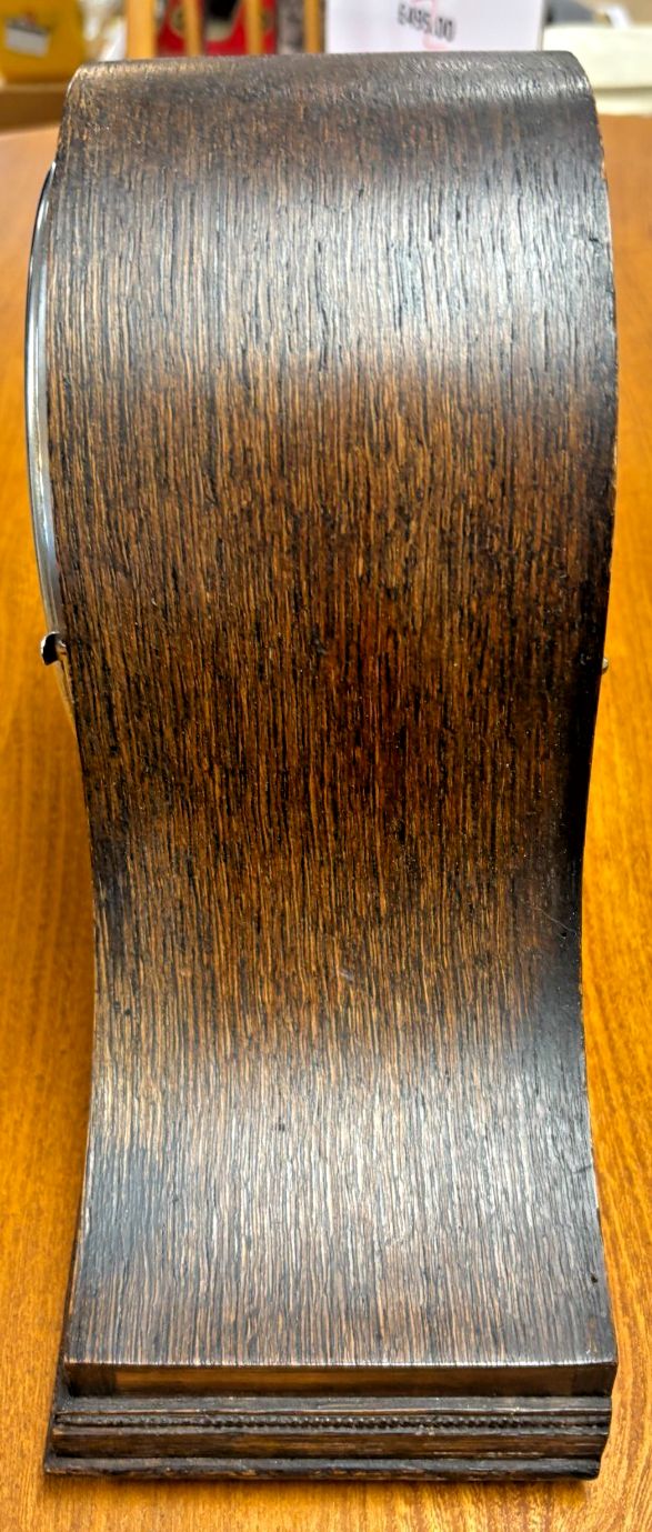 1940's Vintage Westminster Chiming Nelson Hat Shaped Wooden Mantel Clock W/O photo 75.0