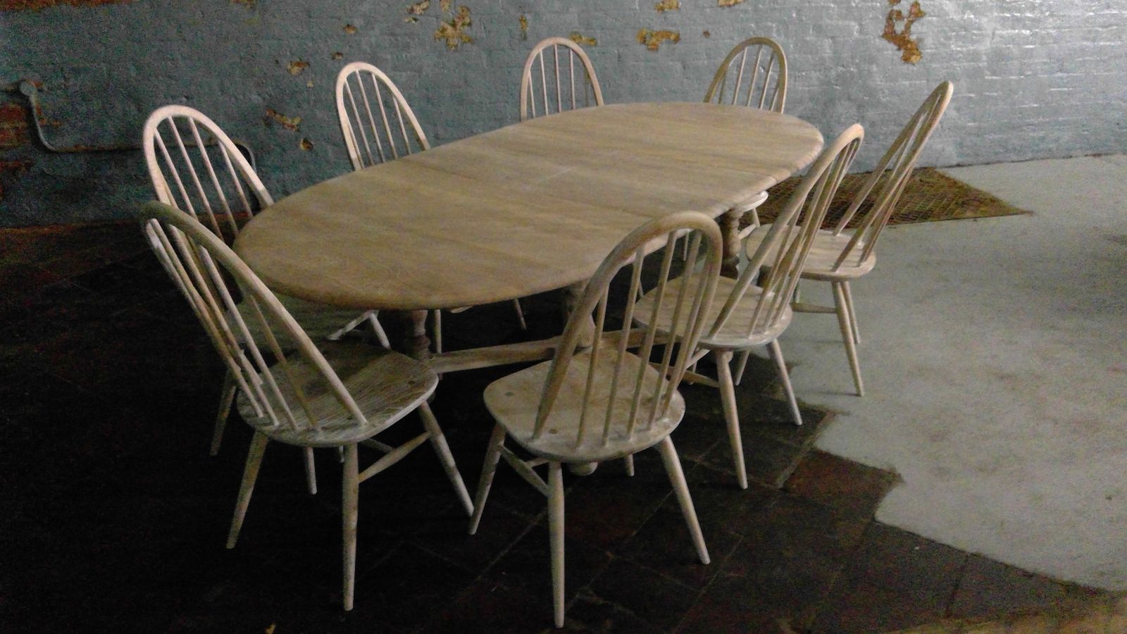 photo for sale A Good Set Of 6 Ercol Limed Elm Windsor Hooped Back Stick Chairs