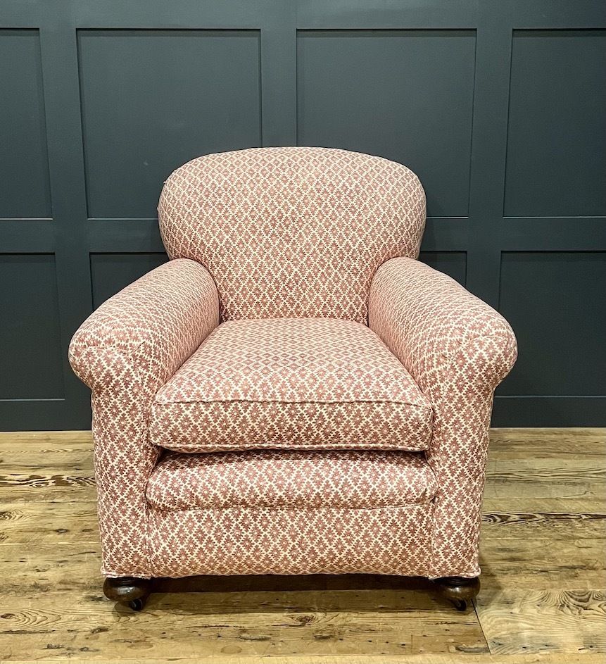 A Rare Pair Of Antique English Howard Style Salon Armchairs photo 3120.0