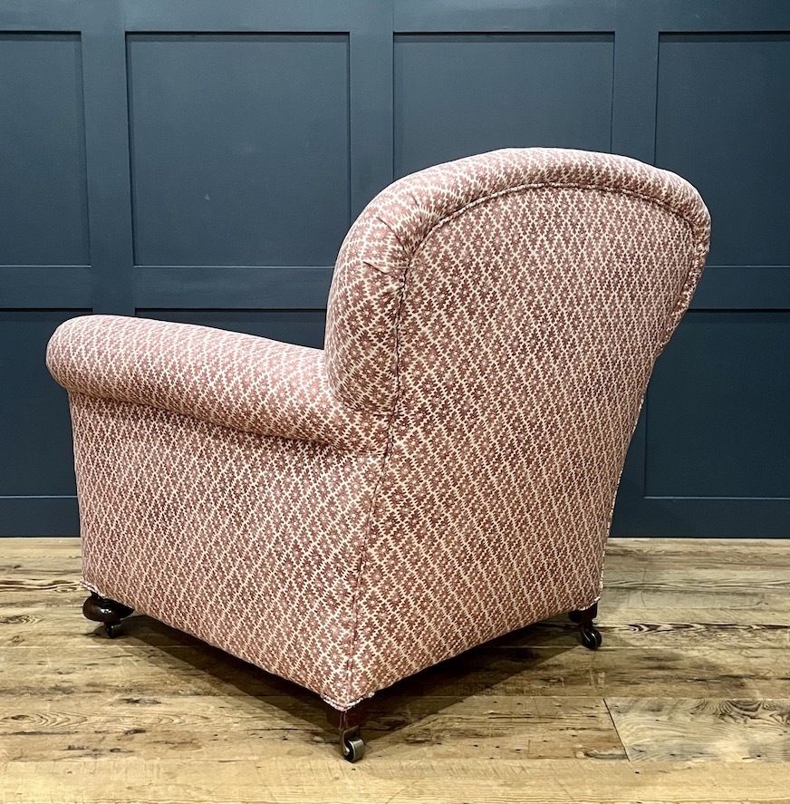 A Rare Pair Of Antique English Howard Style Salon Armchairs photo vintage