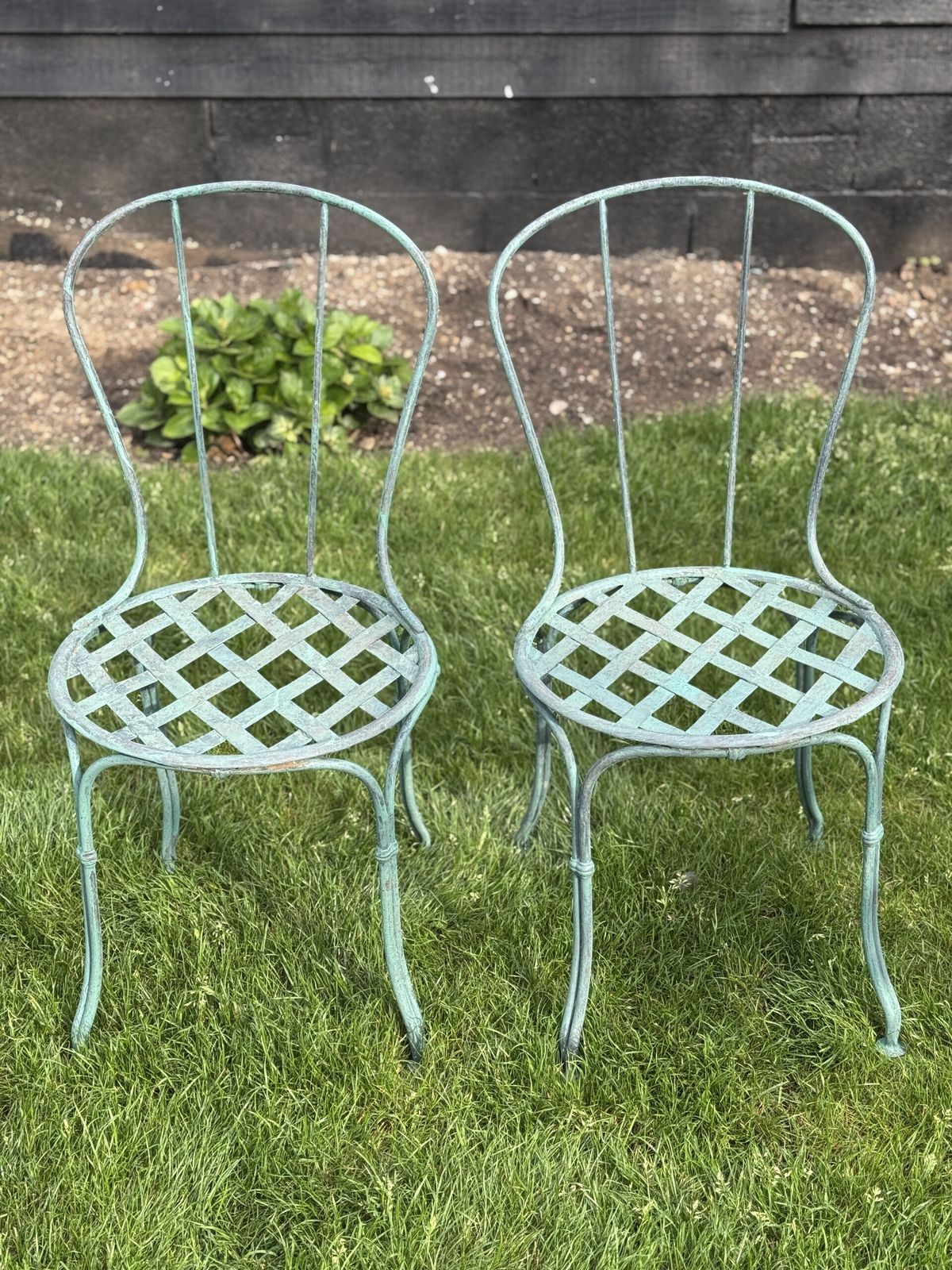 Antique French Bistro Table And Pair Of Bistro Chairs photo for sale