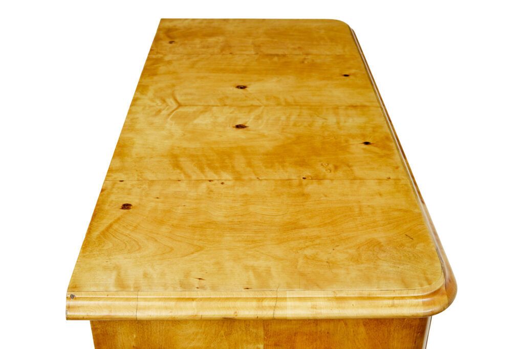 19th Century Swedish Tiger Birch Chest Of Drawers photo for sale