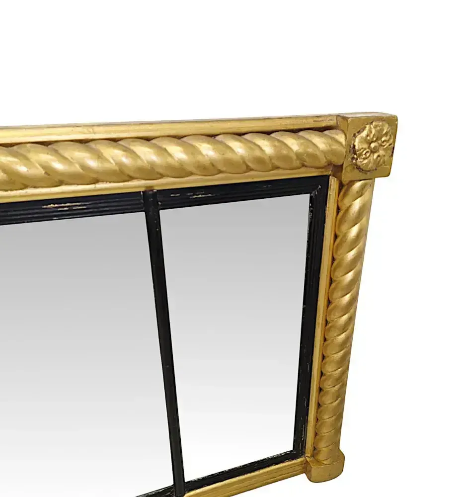 A Very Rare Early 19th Century Regency Compartmental Overmantel Mirror photo Home Decor
