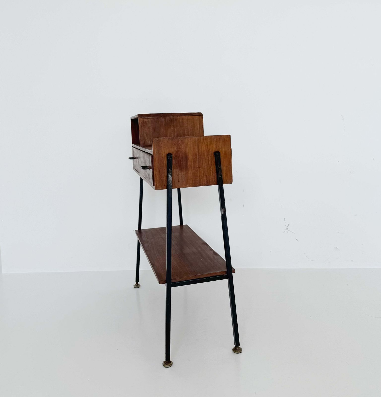 Vintage Wooden And Metal Cabinet – Mid Century 1950s/1960s photo for sale
