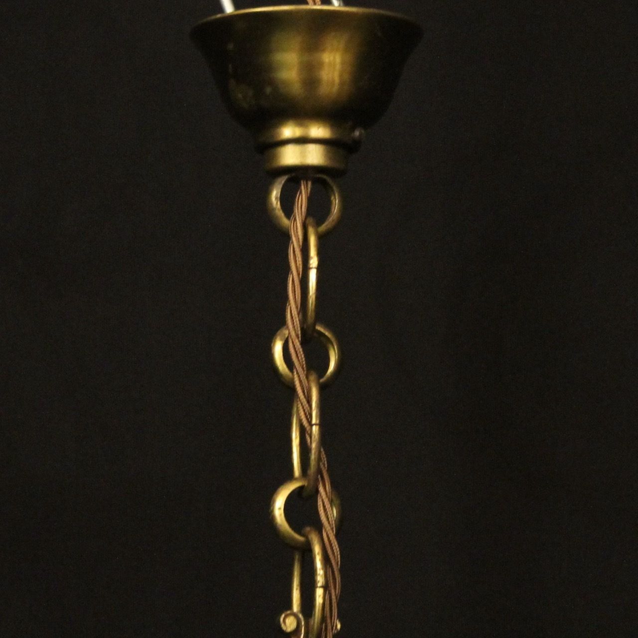 photo for sale French Gilded Convex Hall Antique Lantern